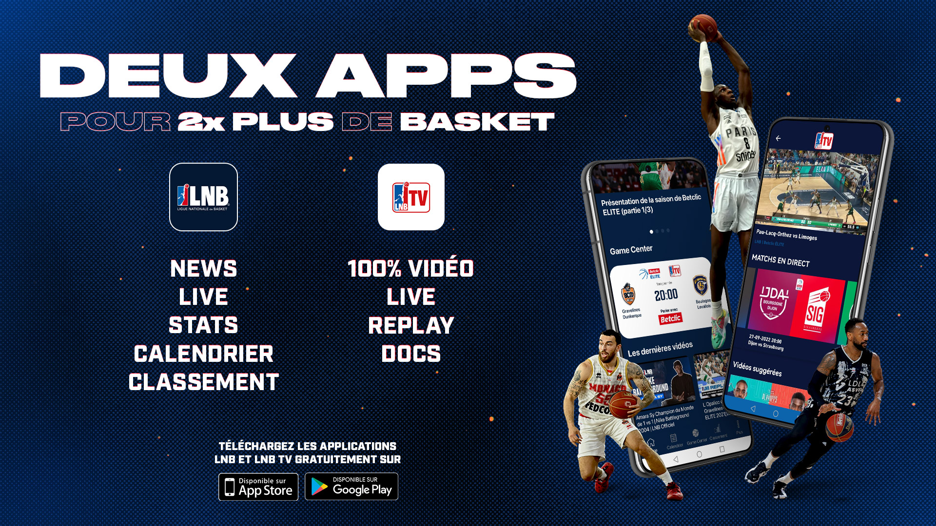 2 applications pour 2 fois plus de basket ! Betclic ELITE