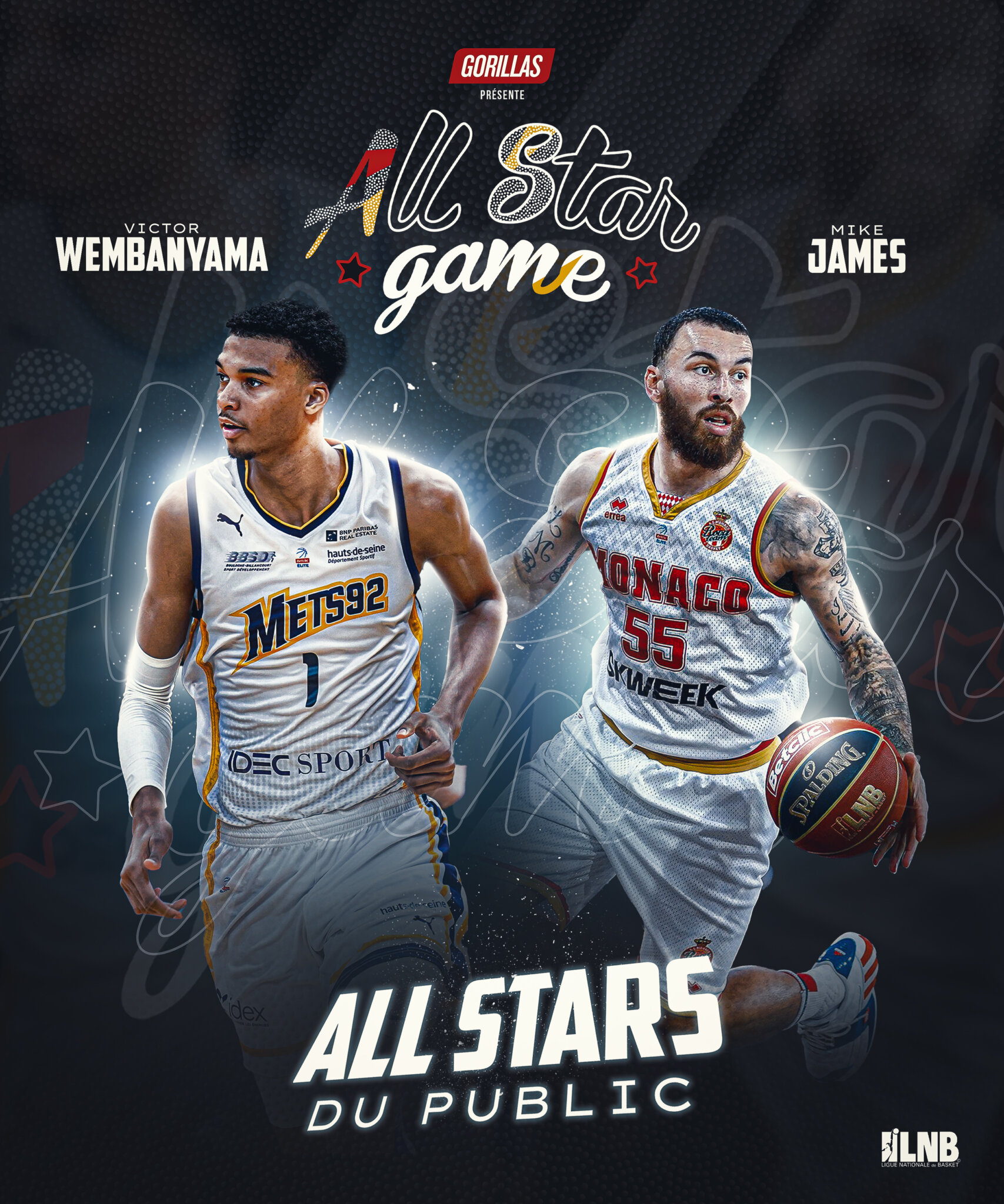 Victor Wembanyama et Mike James All Stars du public ! Betclic ELITE